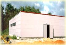 Industriehalle, Gasbetonbeschichtung